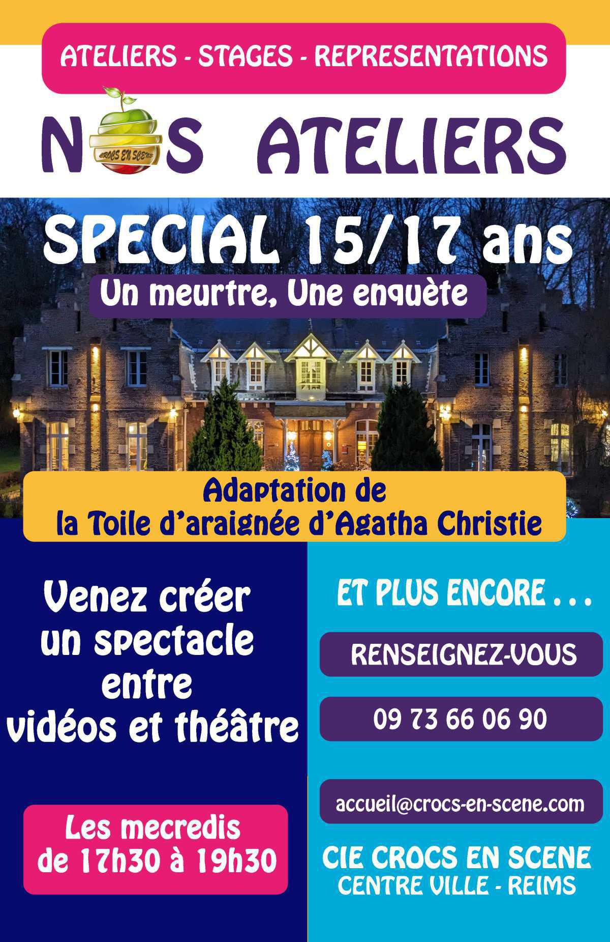 Théâtre 15/18 ans - Mercredi 17h30/19h30 Théâtre 15/18 ans - Mercredi 17h30/19h30