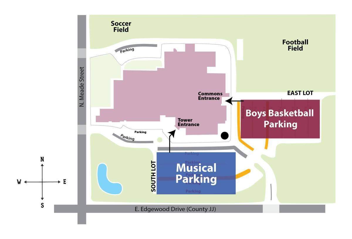 PARKING | Newsies and Boys Basketball March 6-7 PARKING | Newsies and Boys Basketball March 6-7