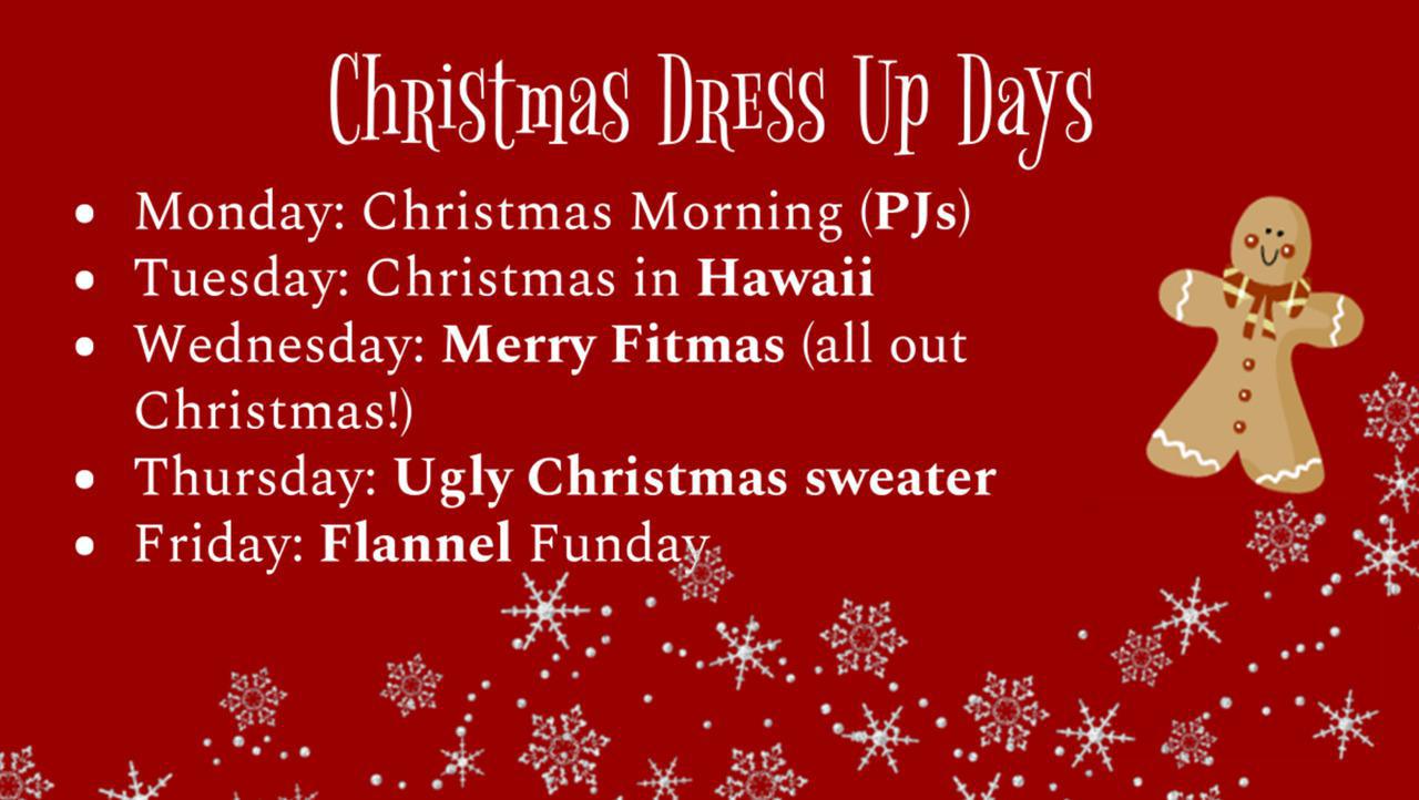 Christmas Dress Up Days