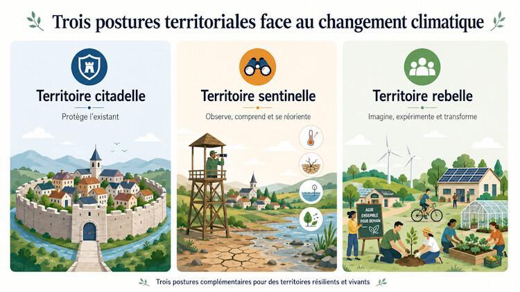 Face au climat : 3 postures de territoires Face au climat : 3 postures de territoires