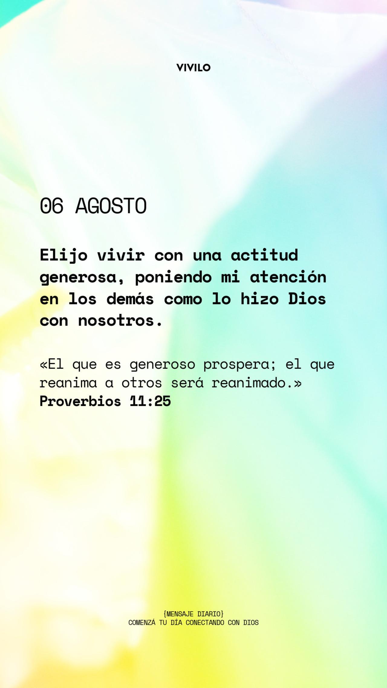 Mensaje diario AGOSTO-6-agosto