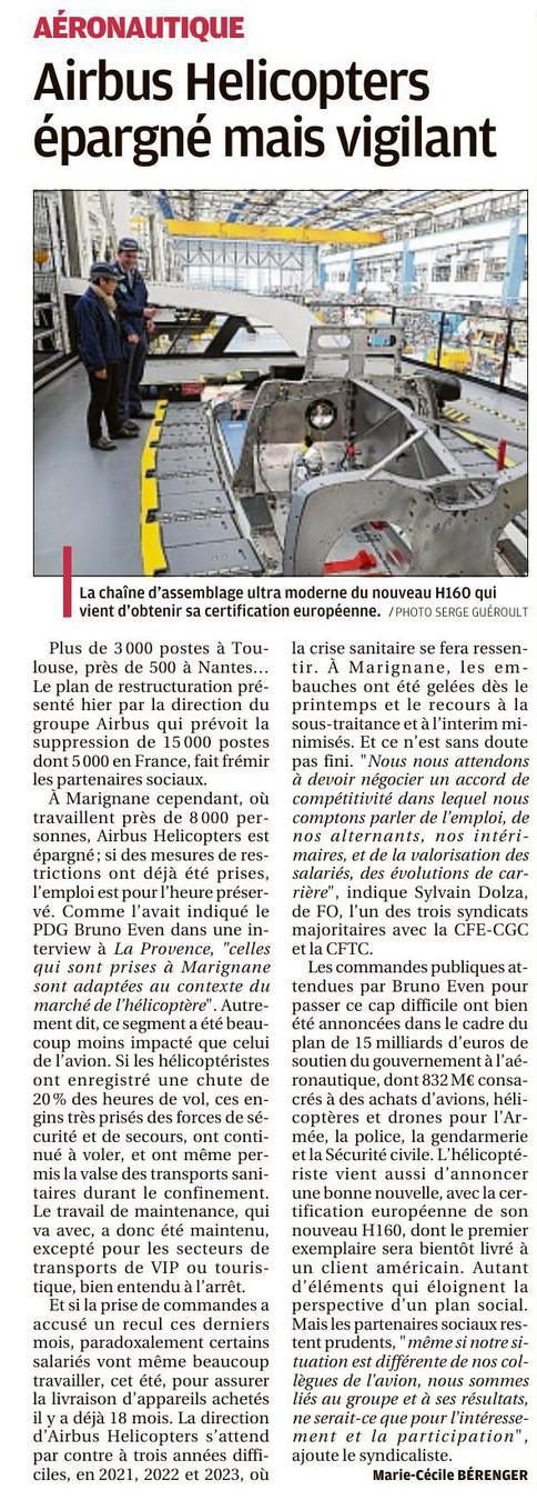 Airbus Helicopters épargné mais vigilant . Airbus Helicopters épargné mais vigilant .
