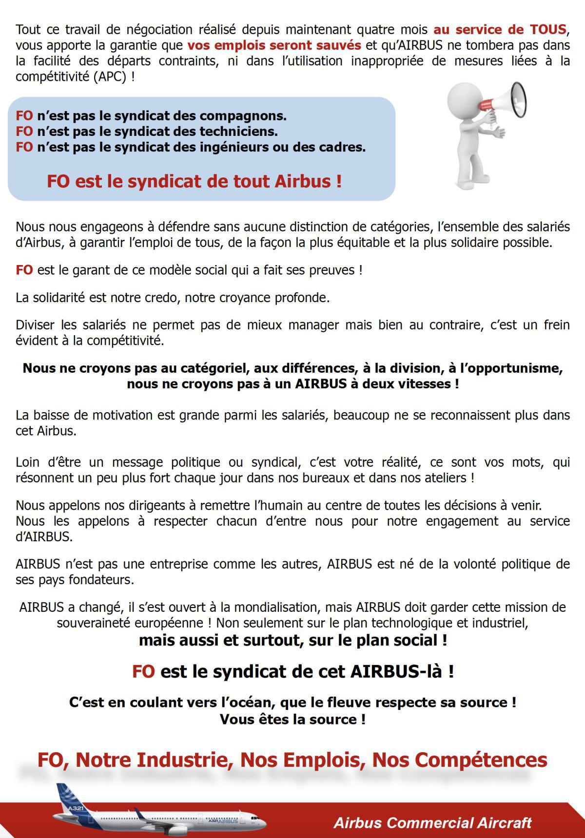 Plan social à Airbus : un accord avec des garanties pour viser le zéro licenciement.