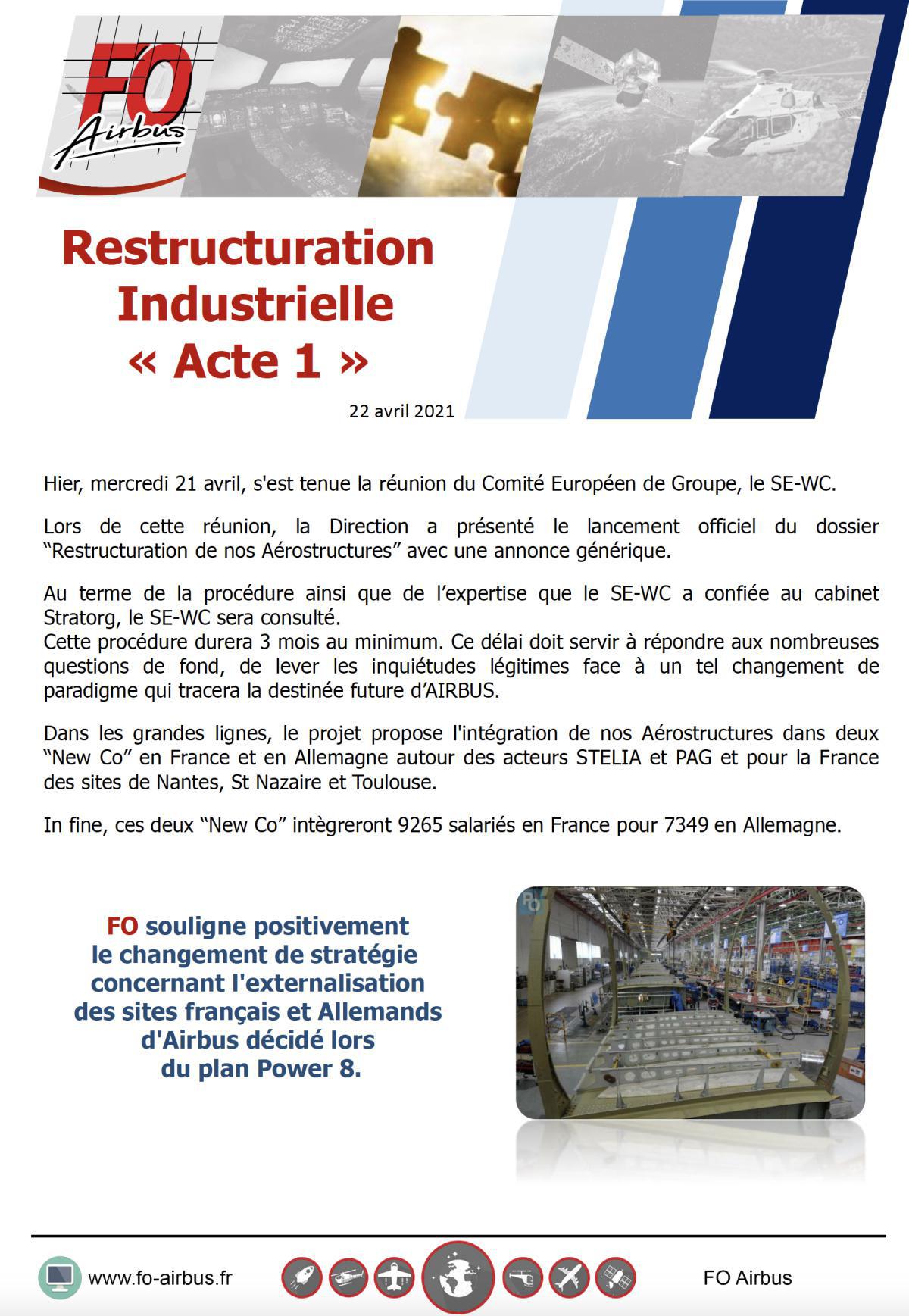 Restructuration Industrielle : Acte I