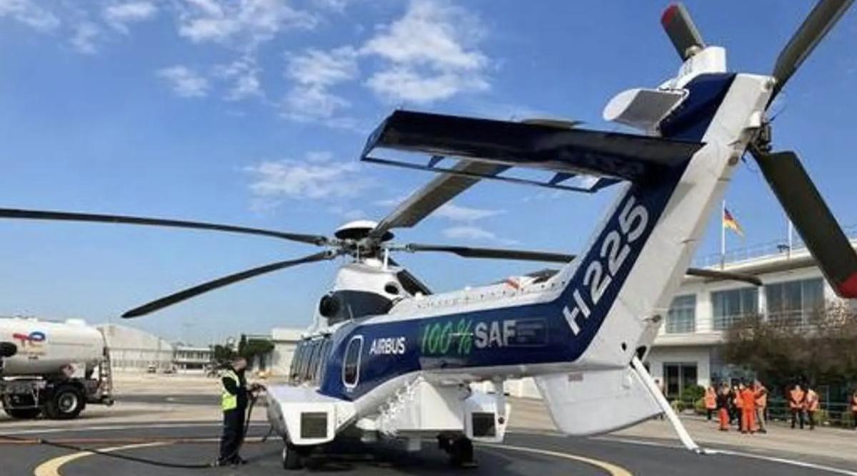 Première mondiale à Marignane : un appareil d'Airbus helicopters vole avec 100% de biocarburant 