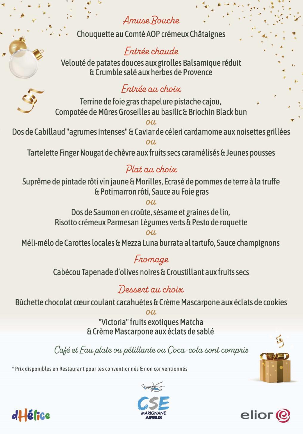 Repas de Noël : modalités et menu !