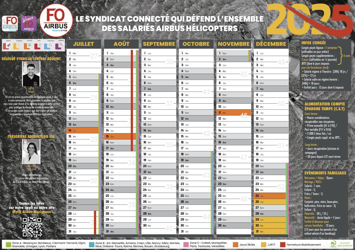 Votre calendrier FO 2025.