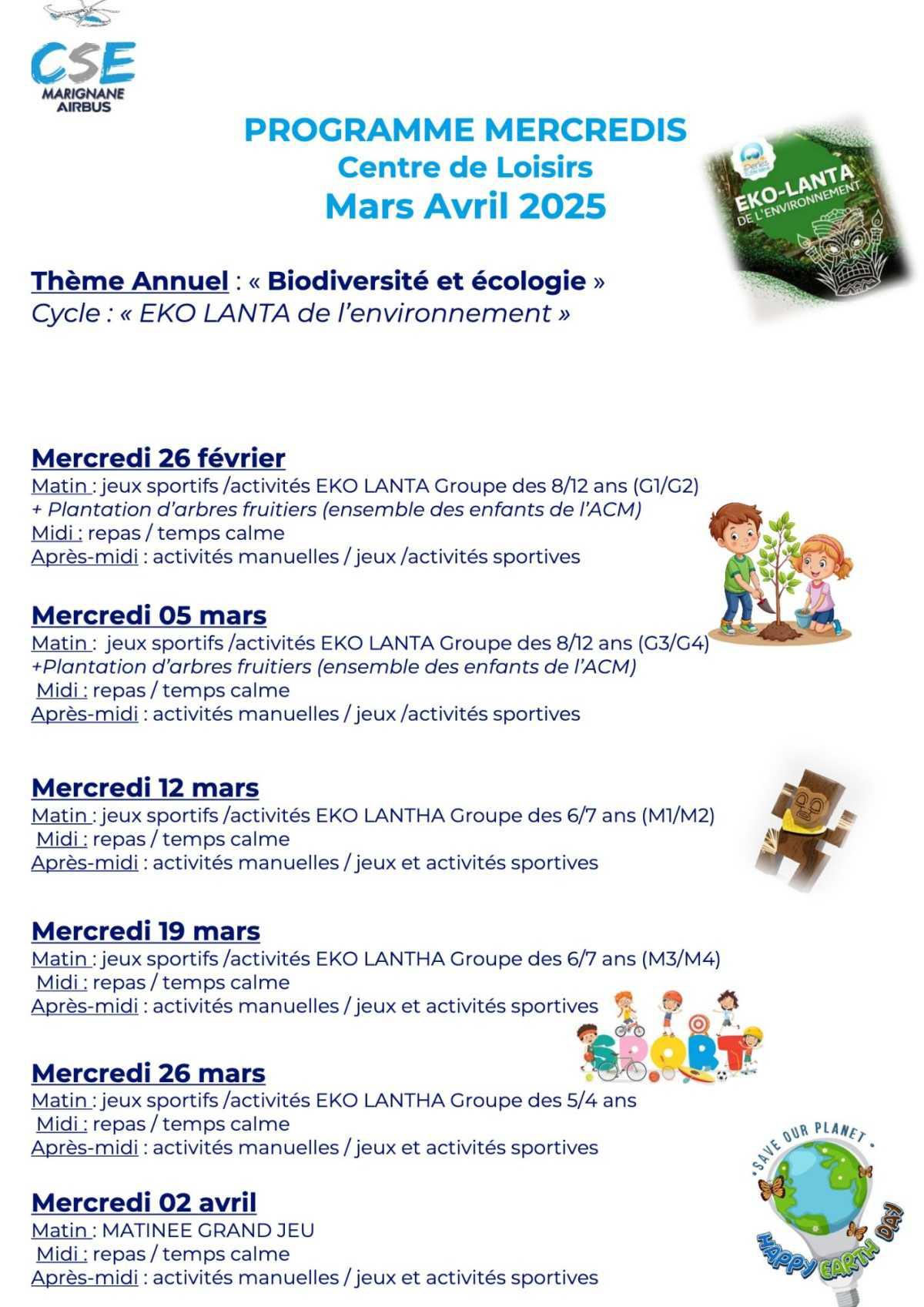 Centre aéré : inscrivez vos enfants pour mars-avril !