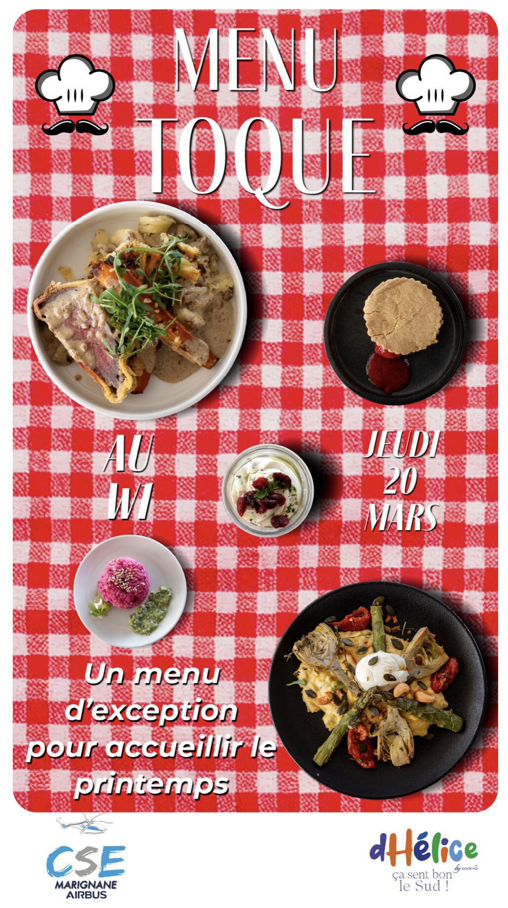 Les menus TOQUES