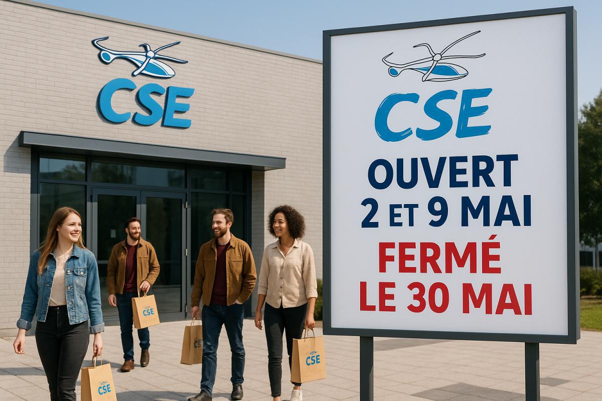 Organisation des services du CSE pour les ponts de mai.