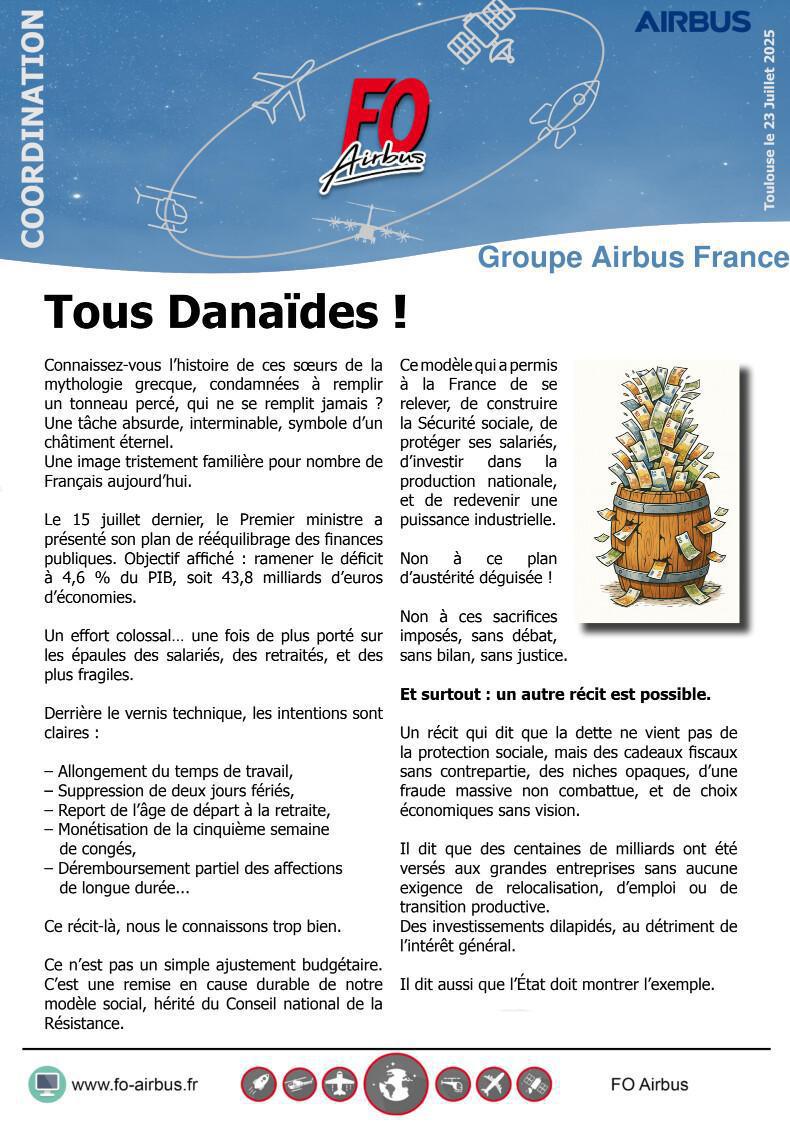 les sacrifices pour le monde du travail ça suffit !