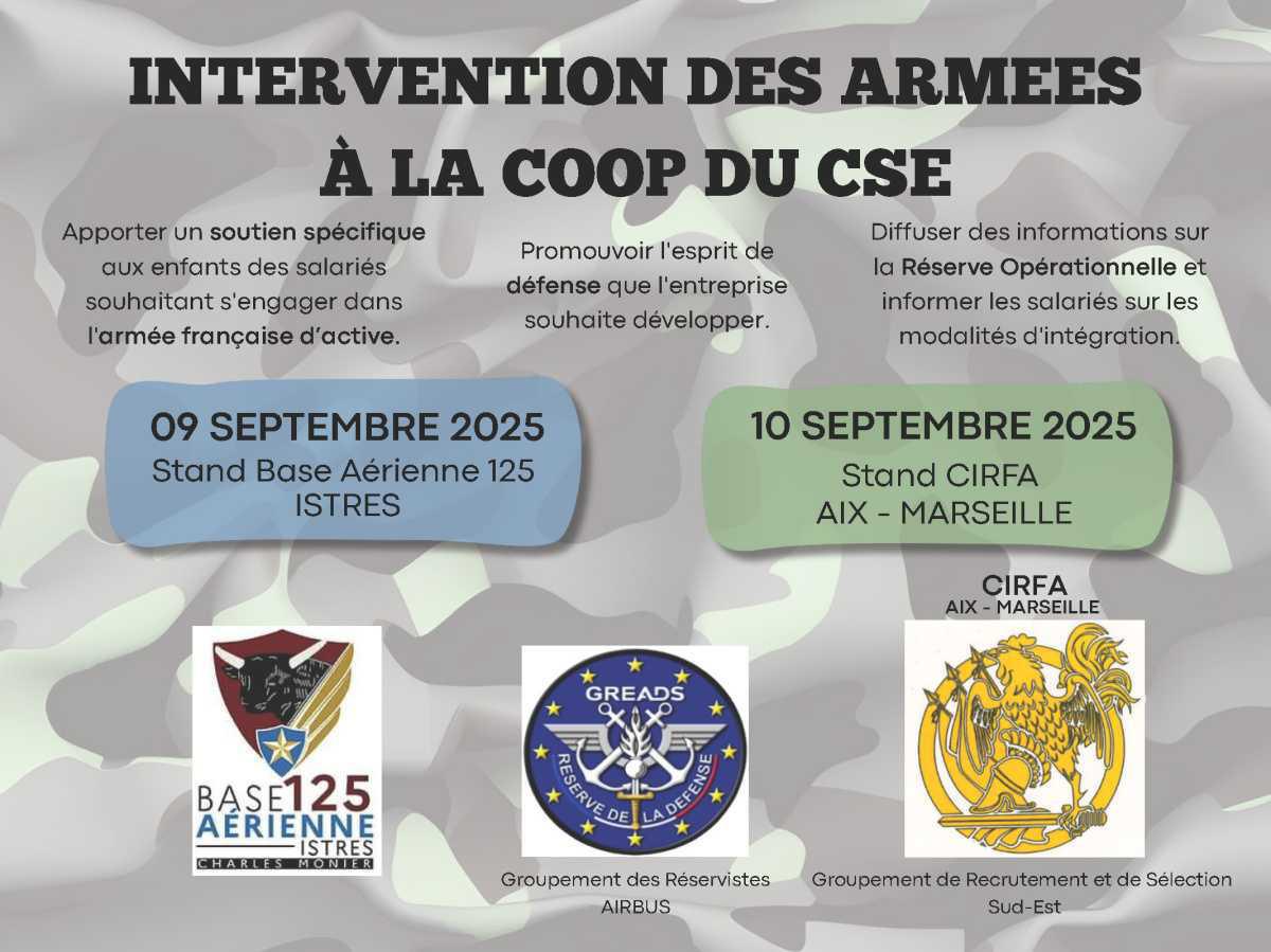 Intervention des Armées à la Coop du CSE
