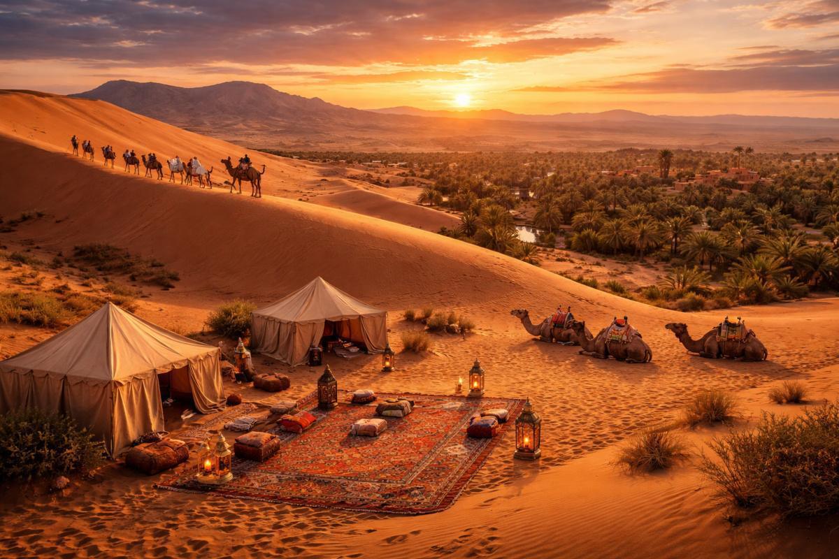 Trek au cœur des dunes et des oasis. Trek au cœur des dunes et des oasis.