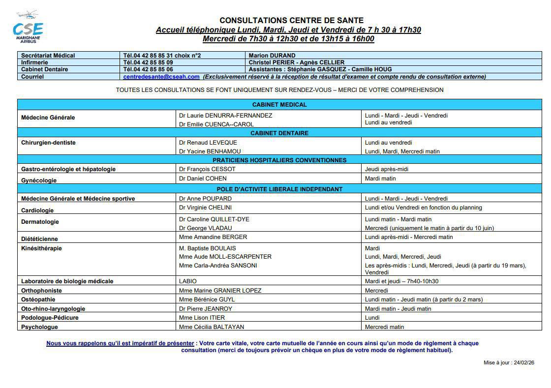 Centre de santé : nouveaux rendez-vous ostéopathie et kinésithérapie Centre de santé : nouveaux rendez-vous ostéopathie et kinésithérapie