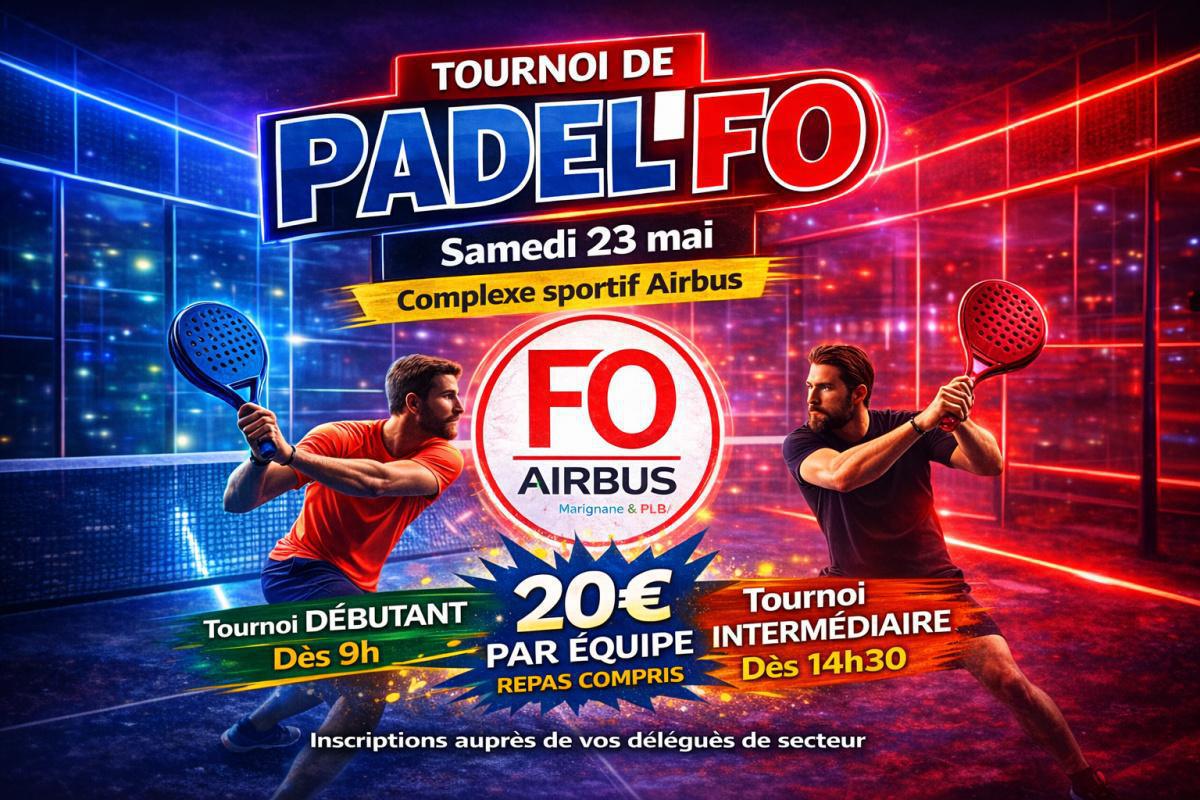 3e Tournoi Padel FO sur nos nouveaux terrains!