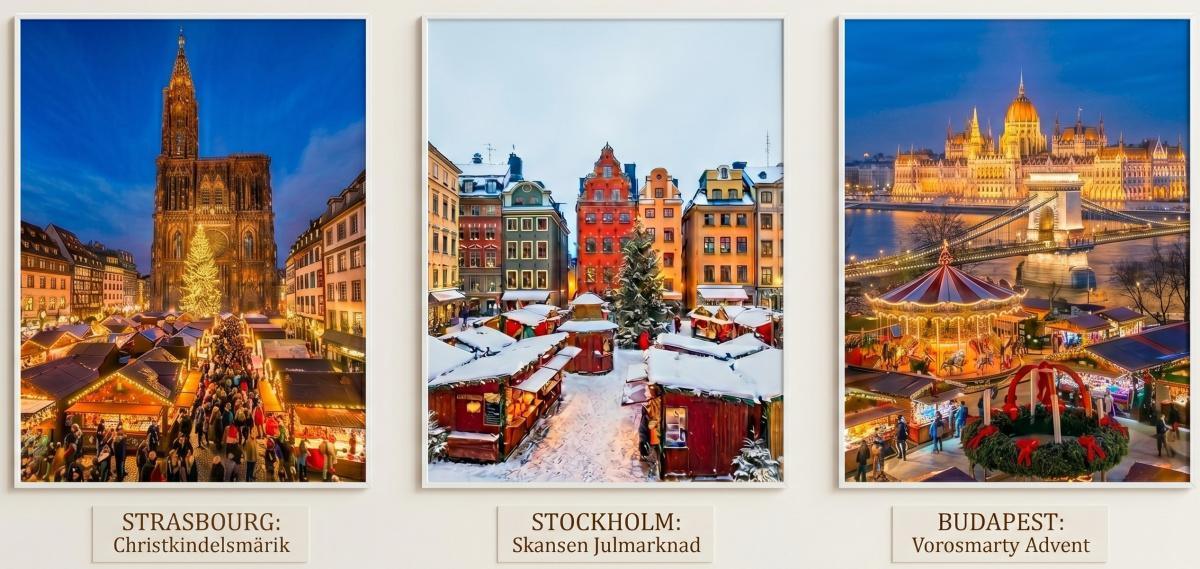 Destination Noël : Strasbourg, Budapest, Stockholm