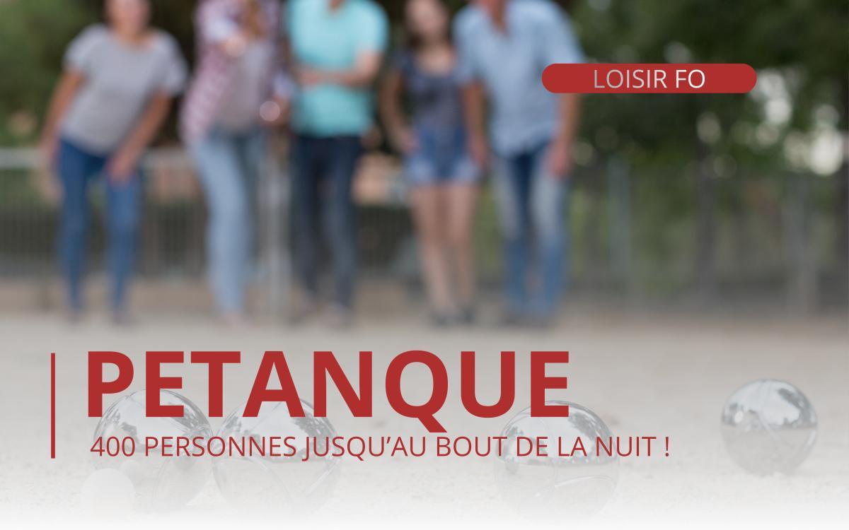 Plus de 100 équipes réunies pour notre grand concours de pétanque FO ! Plus de 100 équipes réunies pour notre grand concours de pétanque FO !