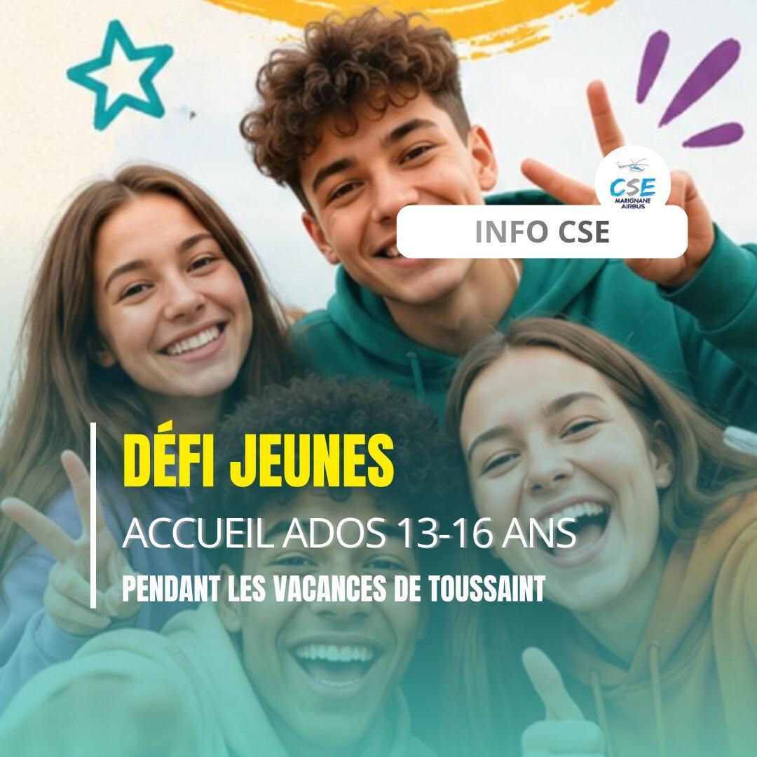 Défi Jeunes - vacances de Toussaint Défi Jeunes - vacances de Toussaint