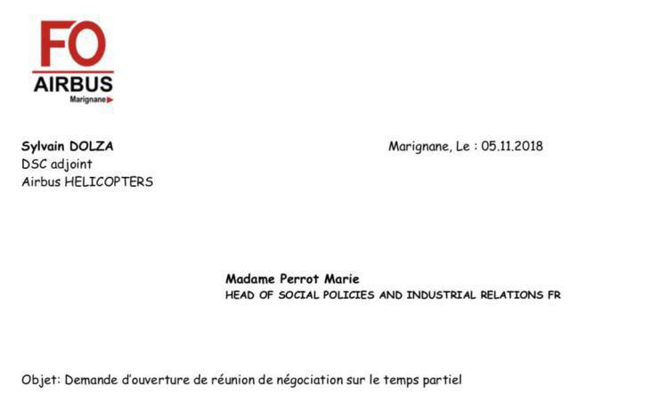 Temps partiel : demande de réunion pour négociation