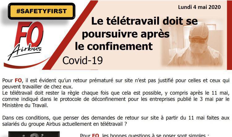 Le télétravail doit se poursuivre après le confinement !