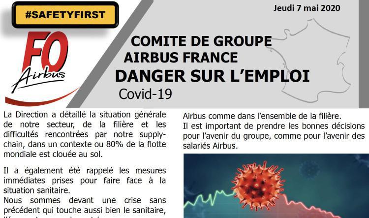 Comité de Groupe Airbus France : Danger sur l'emploi