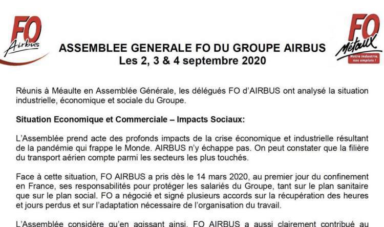 Assemblée générale FO Airbus Méaulte