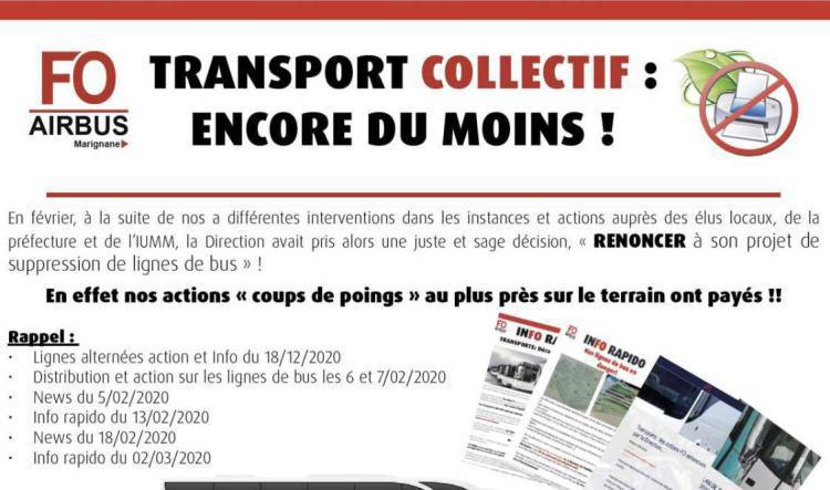 Transport collectif : encore du moins !