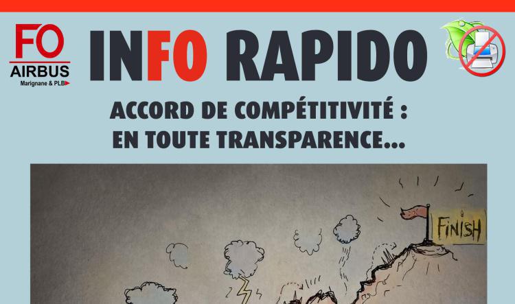 ACCORD DE COMPÉTITIVITÉ :EN TOUTE TRANSPARENCE...