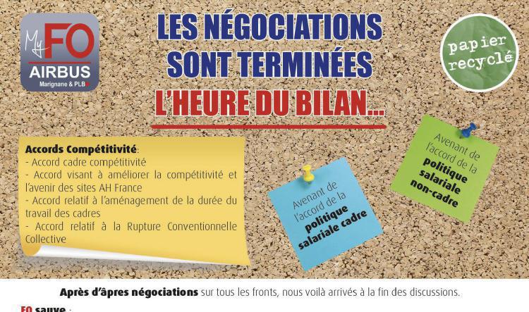 Les négociations sont terminées l'heure du bilan...