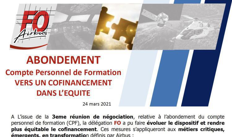 CPF : Vers un cofinancement dans l'equite