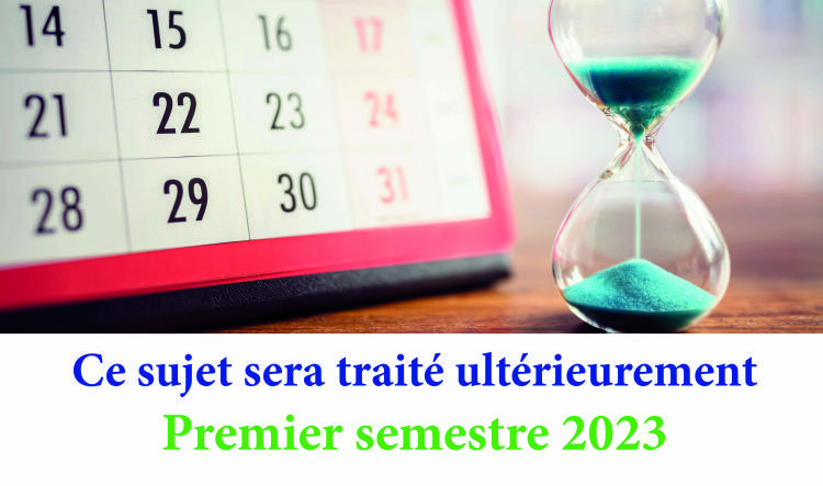 Traité ultérieurement