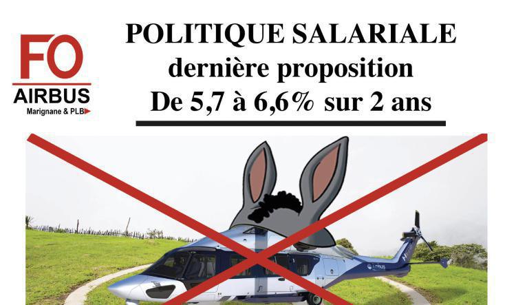 Politique Salariale dernière proposition de 5,7 à 6,6% sur deux ans.