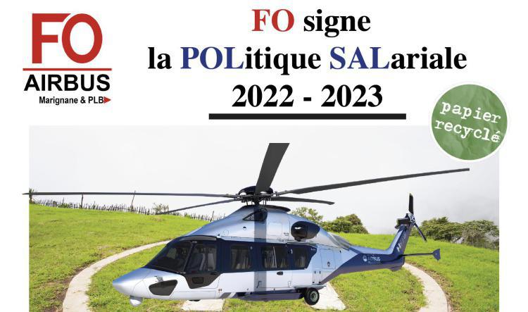FO signe la POLitique SALariale 2022-2023