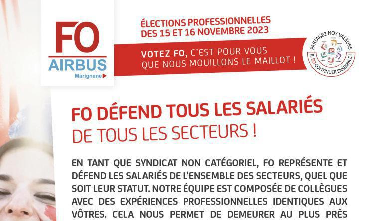 FO défend tous les salariés de tous les secteurs !