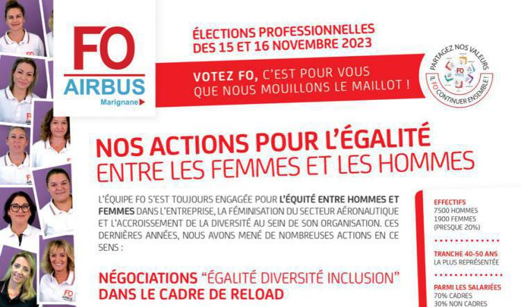 Nos actions pour l'égalité Hommes/Femmes 