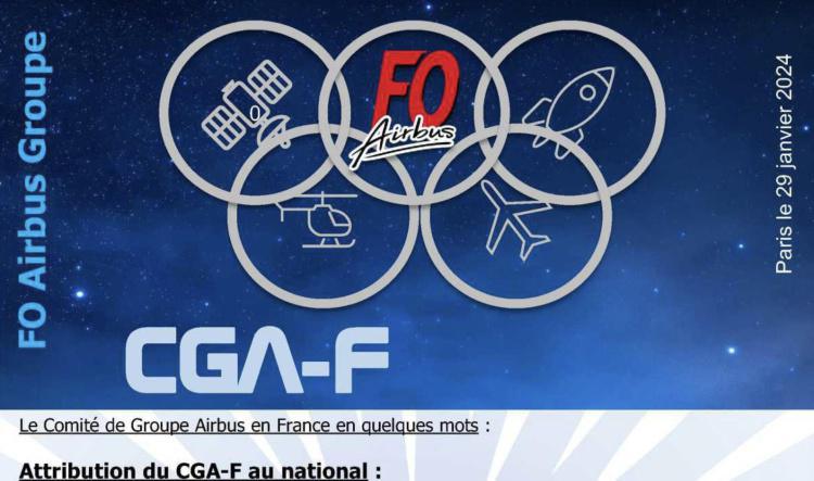 Les membres du CGAF (comité de groupe Airbus en France)