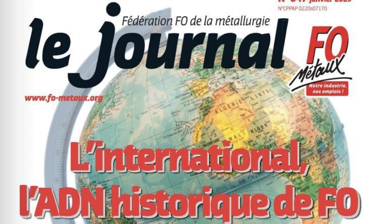 Le journal FO métaux de janvier 2025.