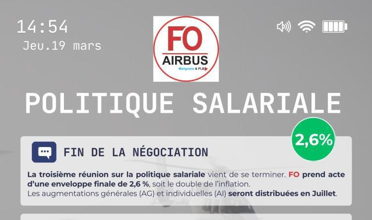 Politique salariale : fin de la négociation.