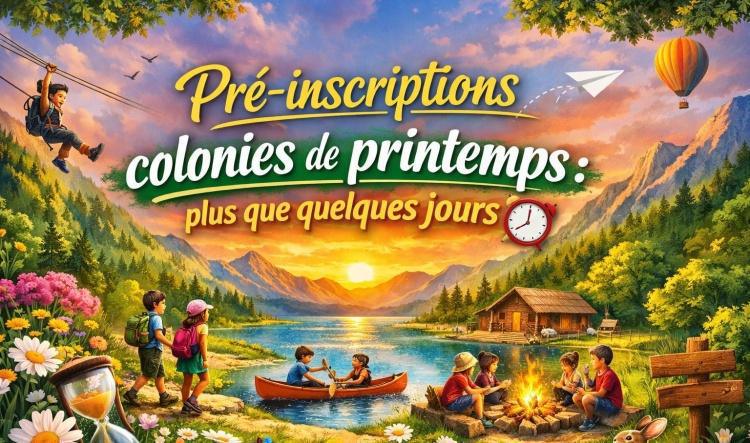 Clôture imminente des pré-inscriptions : Colonies de printemps
