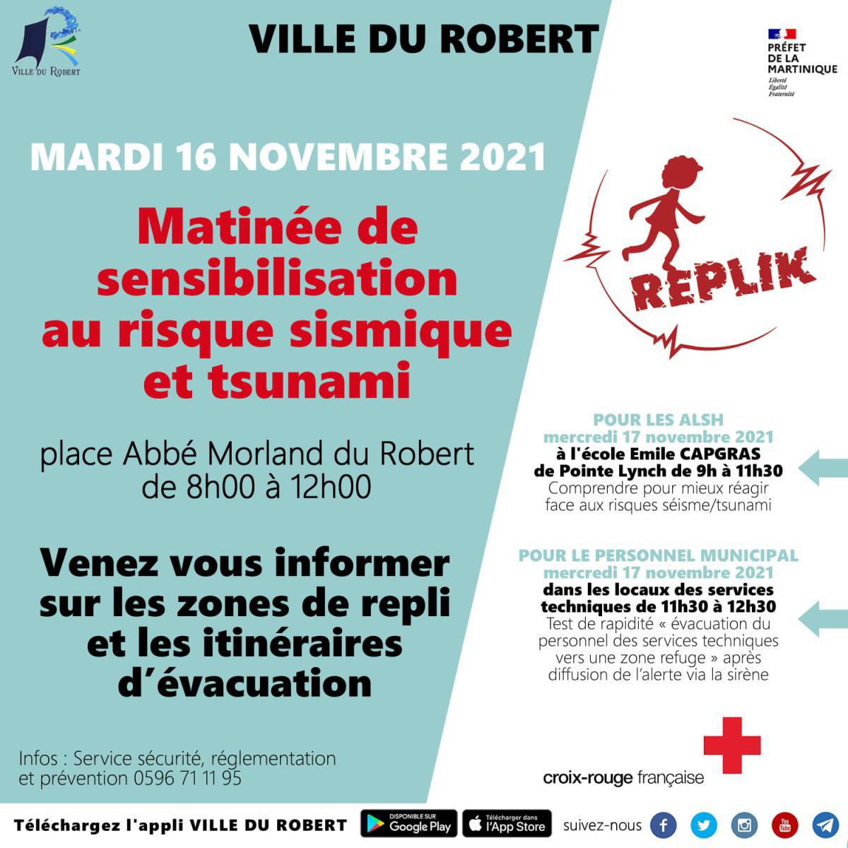 MARDI 16 NOVEMBRE 2021 : MATINÉE DE SENSIBILISATION AUX RISQUES MAJEURS 