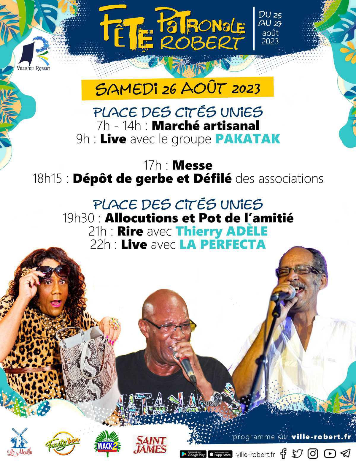 PROGRAMME DE LA FÊTE PATRONALE DU 25 AU 27 AOÛT 2023