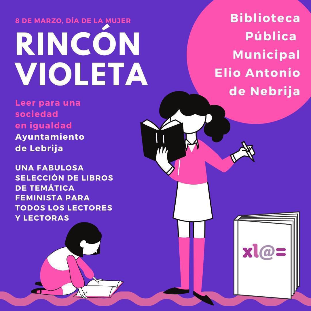 La Biblioteca Municipal Elio Antonio de Nebrija dispone de un Rincón Violeta libros de temática feminista