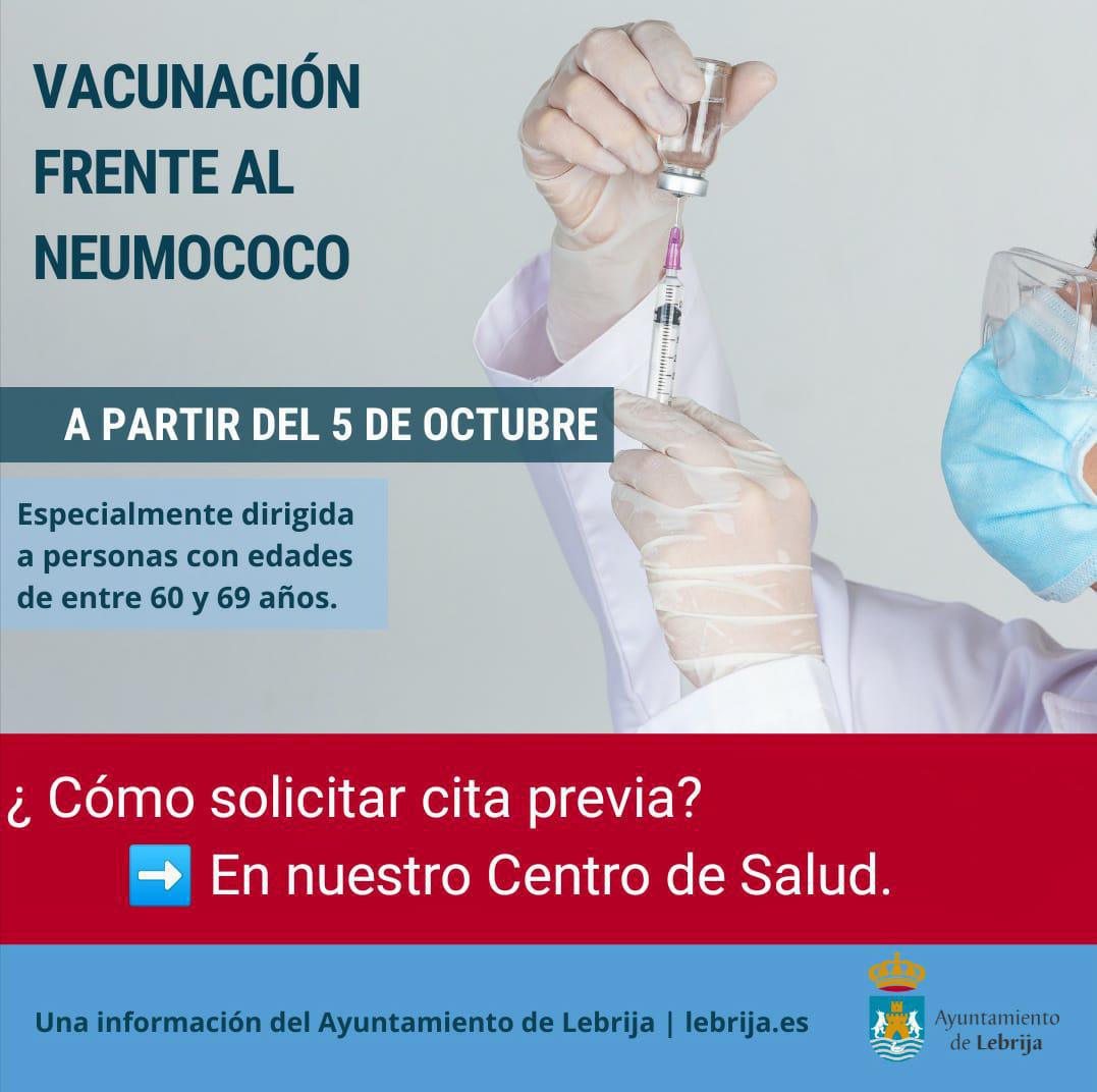 Este martes se inicia el programa de vacunación frente a neumococo a personas de 60 a 69 años en nuestra ciudad