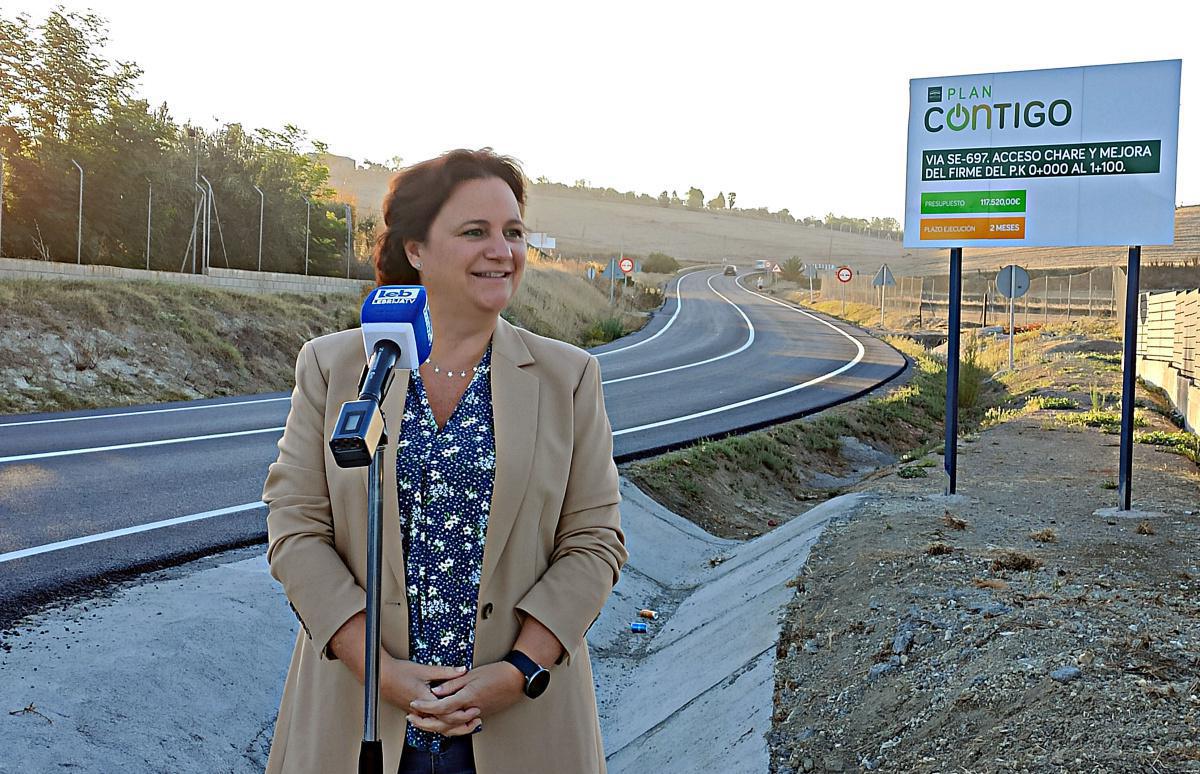 Las obras de la carretera SE-697 avanzan a buen ritmo