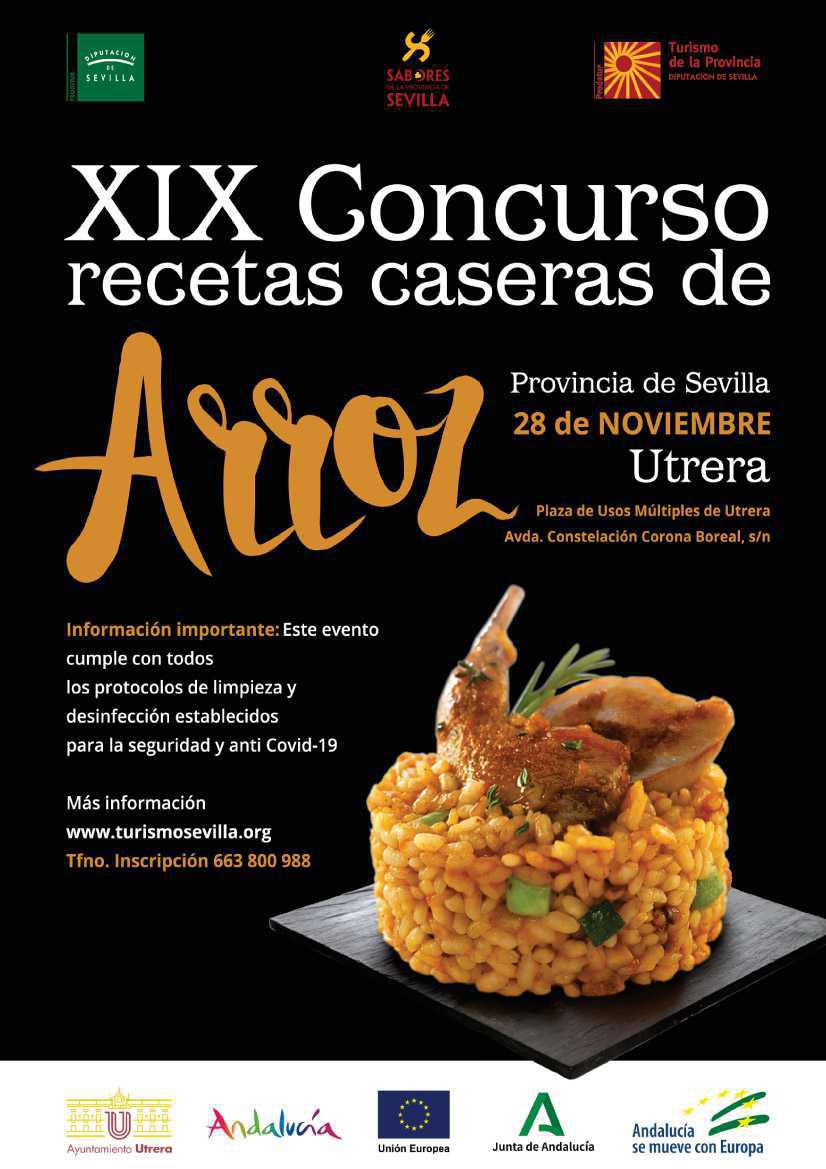 Abierto el plazo de inscripción para participar en el XIX Concurso de Recetas Caseras del Arroz de la Provincia de Sevilla 2021