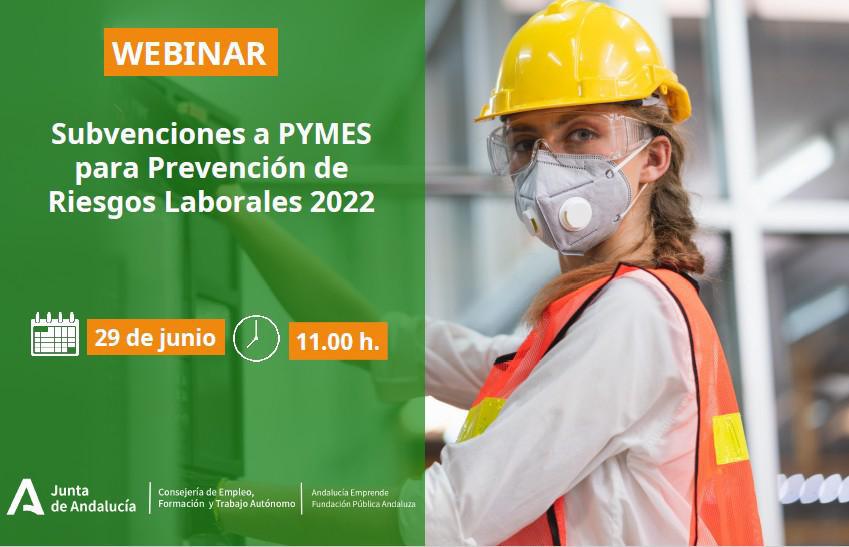 Seminario online sobre la nueva convocatoria de ayudas para el desarrollo de proyectos de prevención de riesgos laborales en Andalucía