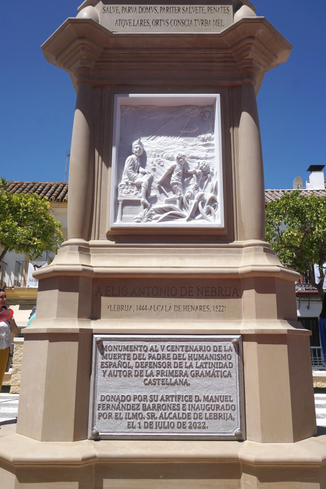 Lebrija rinde honores a su ilustre hijo con un majestuoso monumento dedicado a Elio Antonio de Nebrija