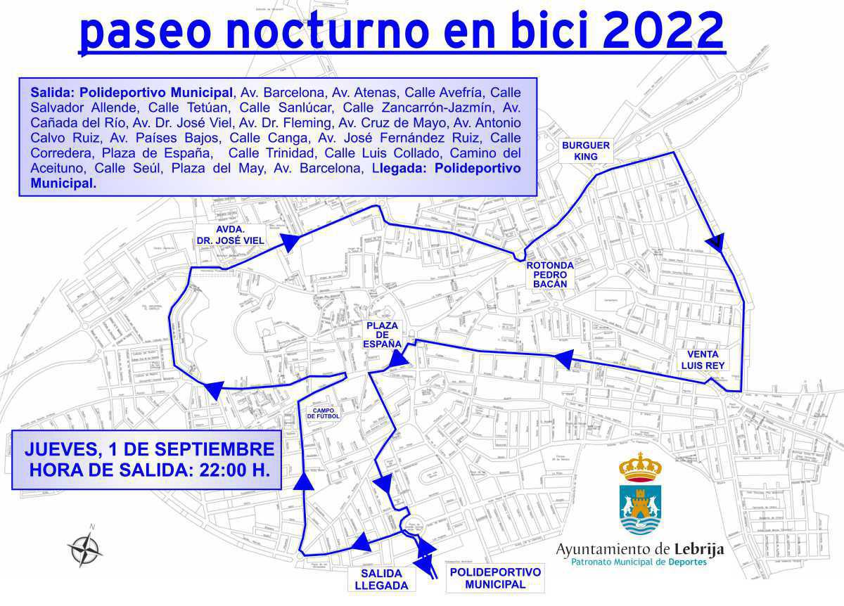 Este jueves, 1 de septiembre, se celebrará el Paseo Nocturno en Bici