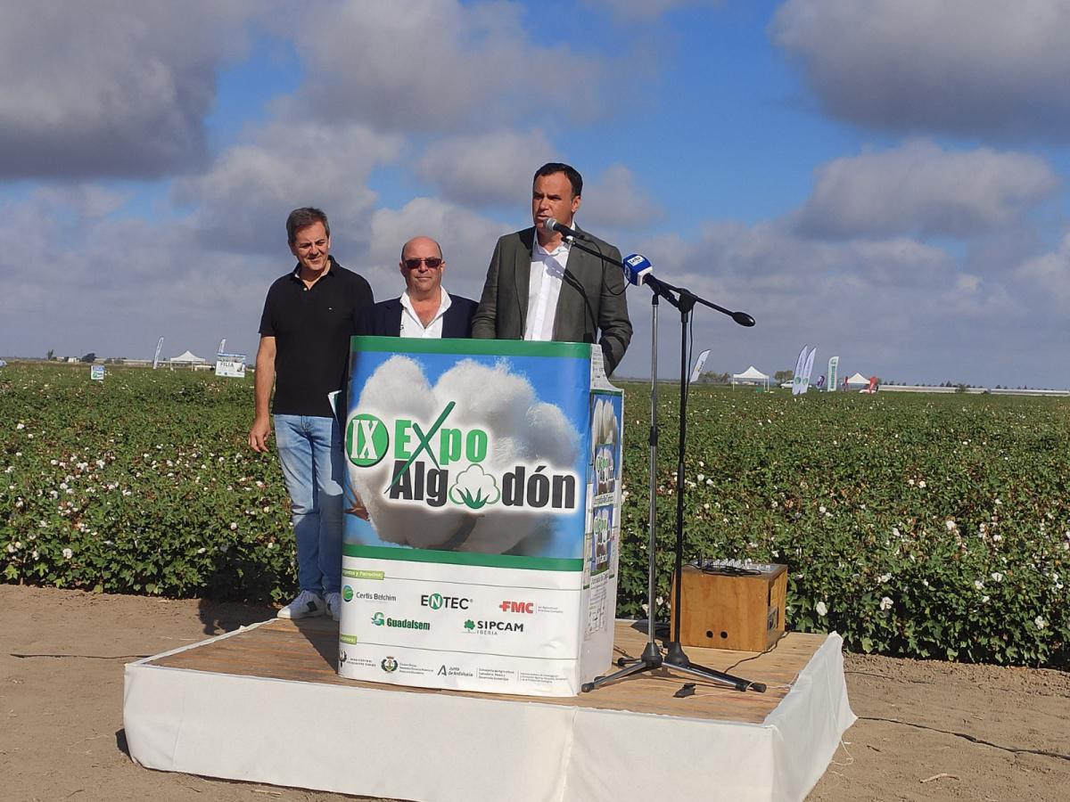 Agricultores y técnicos del sector agrario participan en Lebrija en la novena edición de Expoalgodón