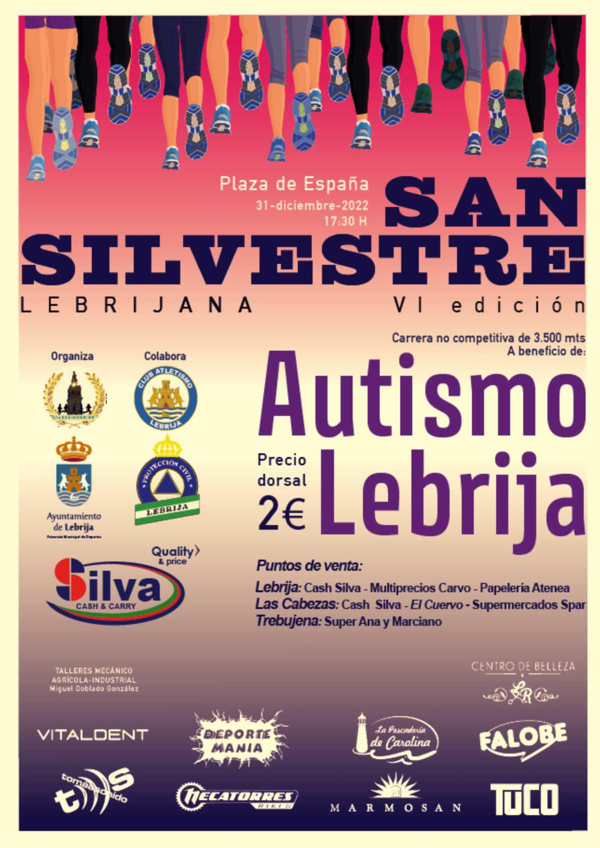 La carrera "San Silvestre lebrijana" tendrá lugar el 31 de diciembre y será a beneficio de la Asociación Autismo Lebrija